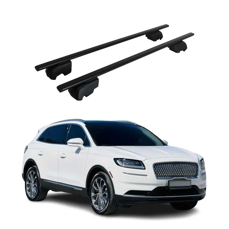 Barres de toit Transversales pour Lincoln Nautilus 2019-2023 Acier Noir ABE