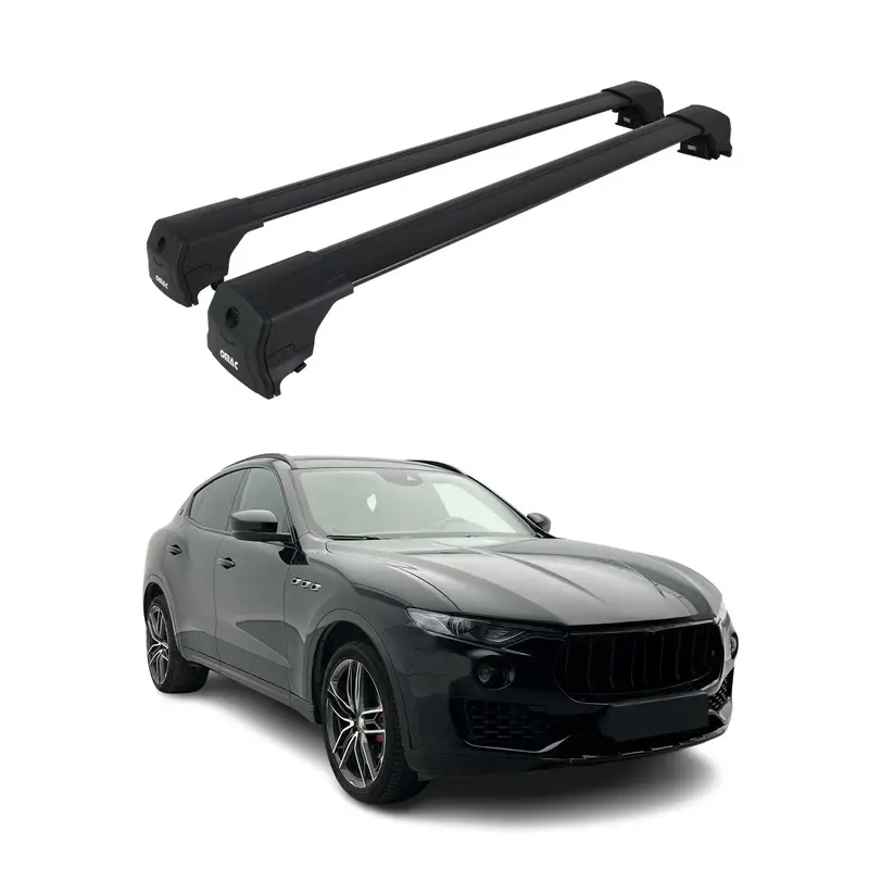 Barres De Toit Transversales pour Maserati Levante 2016-2021 Alu Noir ABE