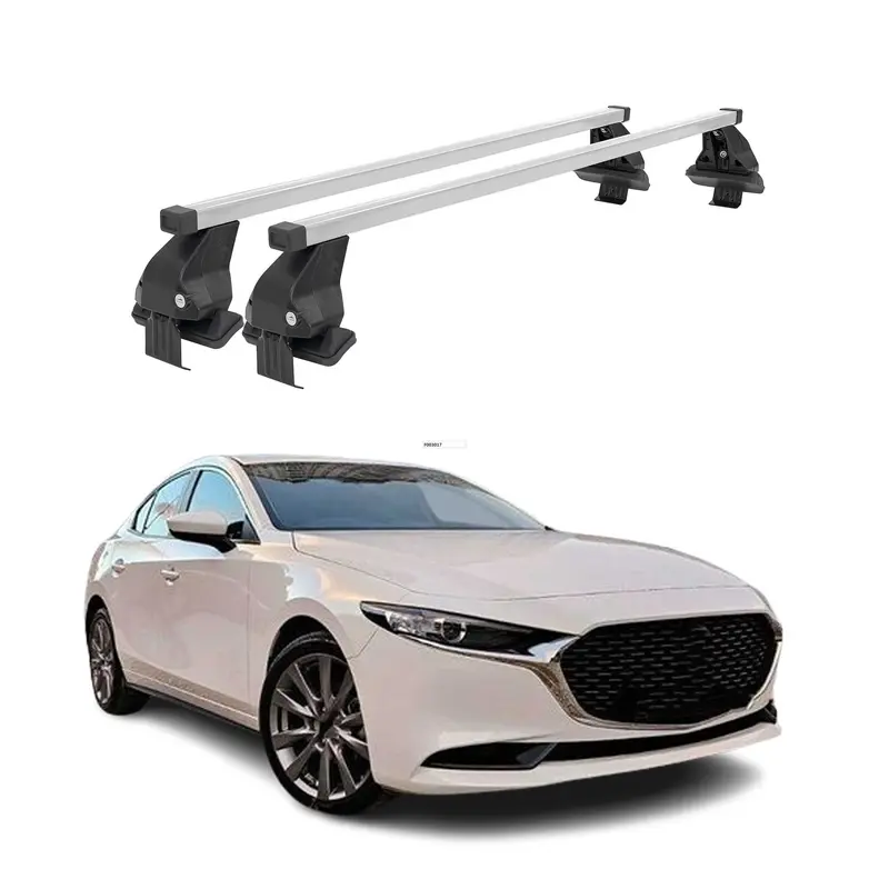 Barres de toit transversales pour Mazda 3 2019-2026 Acier Gris
