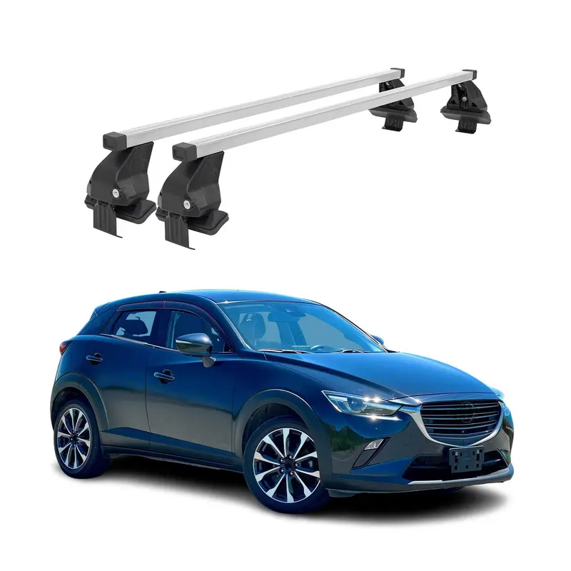 Barres de toit transversales pour Mazda CX-3 2015-2021 Acier Gris