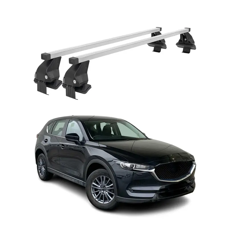 Barres de toit transversales pour Mazda CX-5 2017-2025 Acier Gris