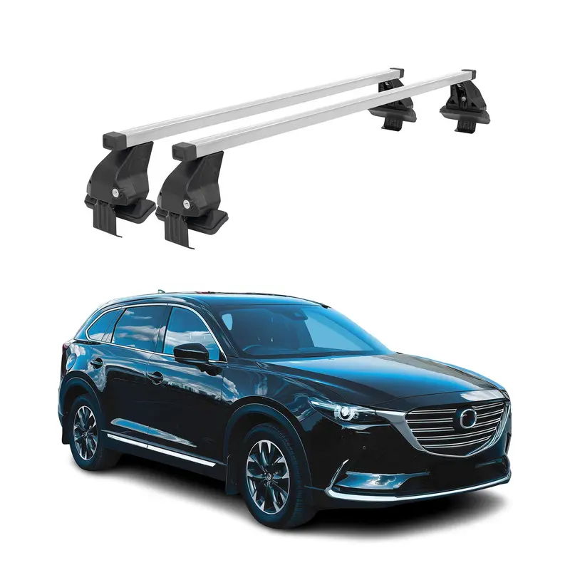 Barres de toit transversales pour Mazda CX-9 II 2016-2024 Acier Gris