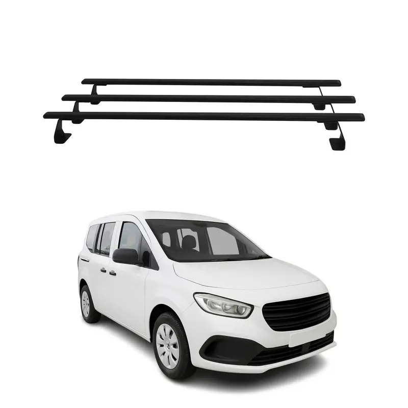 Barres de toit transversales pour Mercedes Citan 2021-2026 Acier Noir 3 pcs