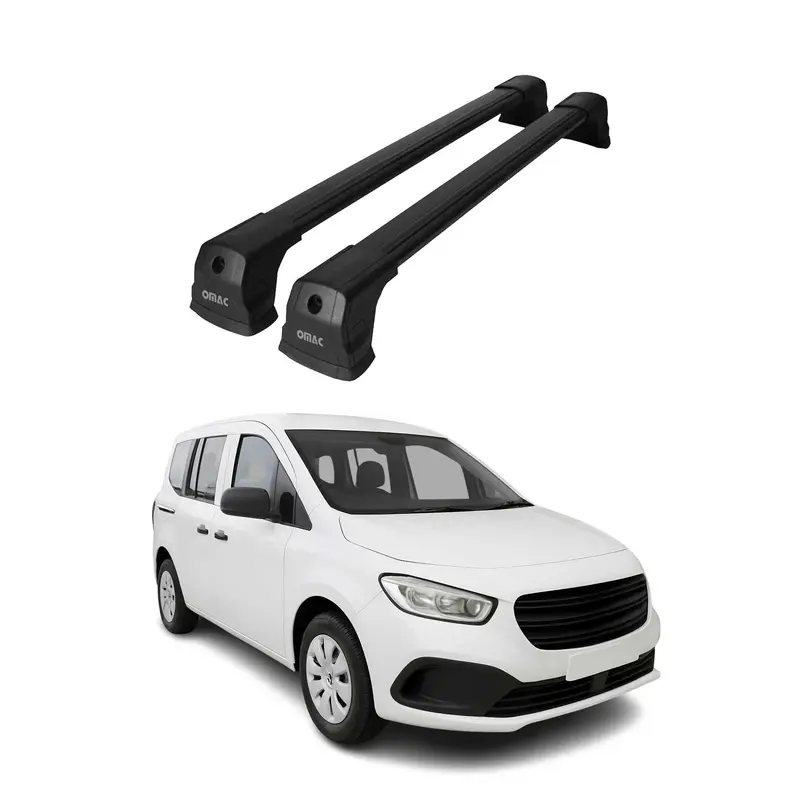 Barres de toit transversales pour Mercedes Citan 2021-2026 Aluminium Noir 2 pcs