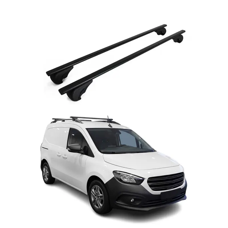 Barres de toit Transversales pour Mercedes Citan W420 2021-2026 Acier Noir 2Pcs