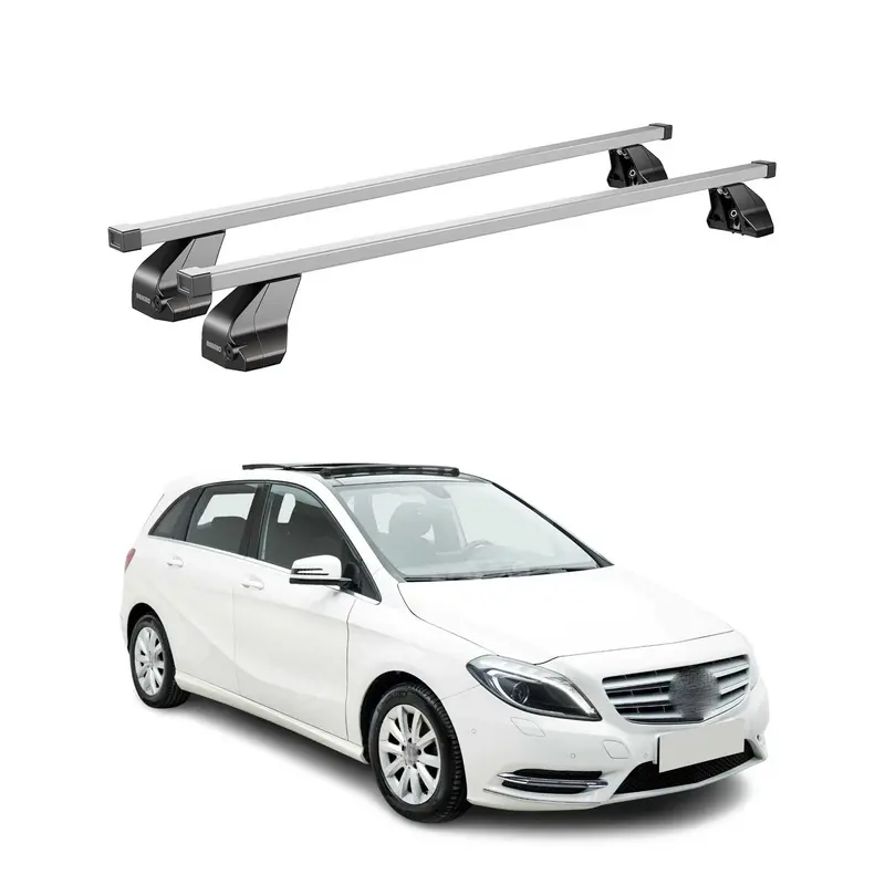 Barres de toit transversales pour Mercedes Classe B W246 2012-2018 Gris