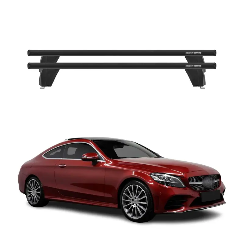 Barres de toit Transversales pour Mercedes Classe C C205 Coupe 2017-23 Alu Noir