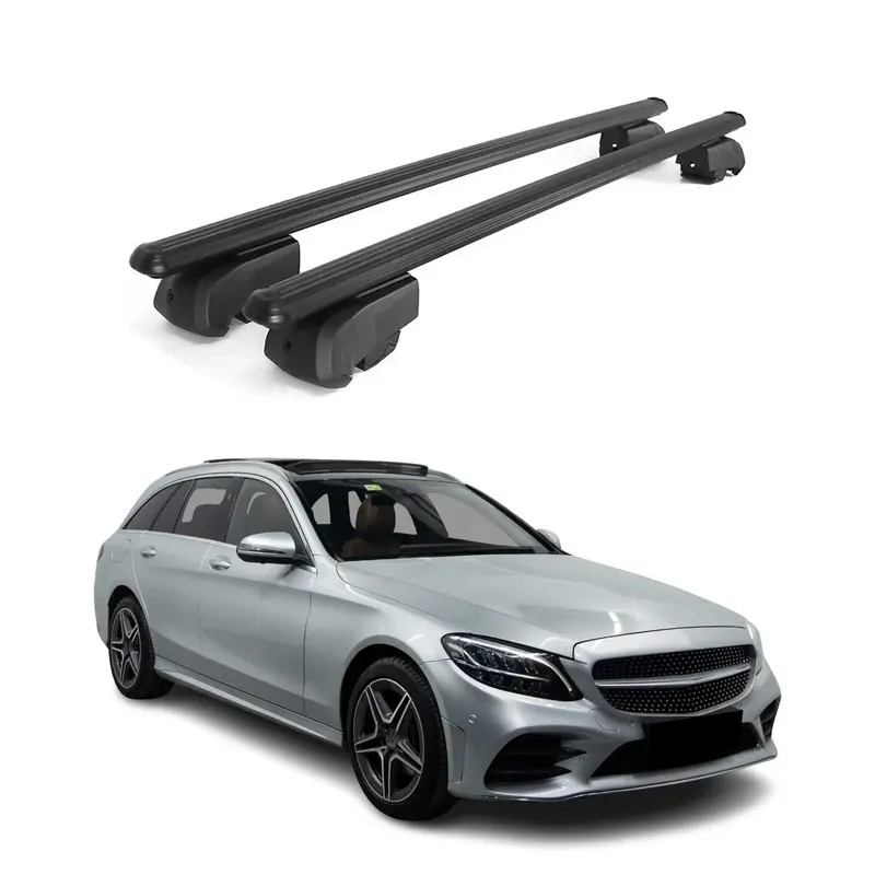 Barres de toit Transversales pour Mercedes Classe C S205 2014-2021 Alu 2Pcs ABE