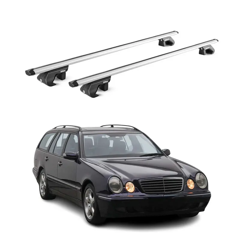 Barres de toit transversales pour Mercedes Classe E S210 S211 1996-2009 Gris ABE