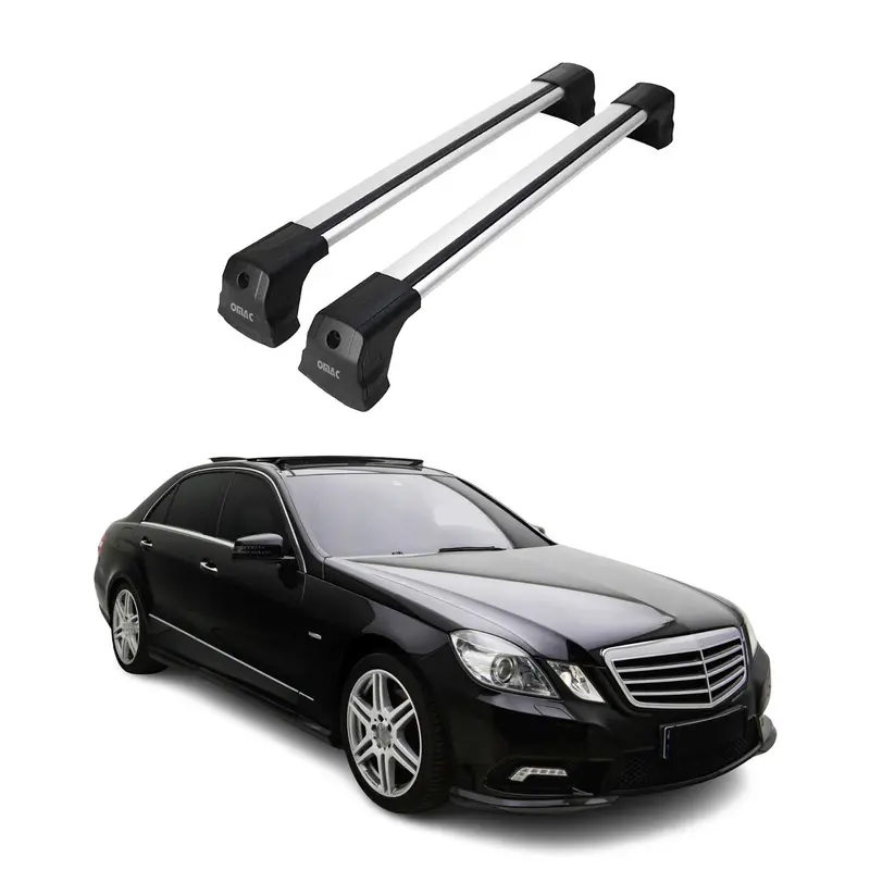 Barres de toit transversales pour Mercedes Classe E W212 Berline 2010-2016 Gris