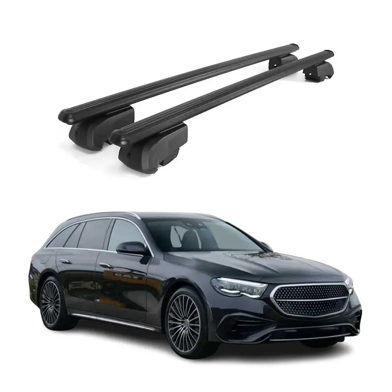 Barres de toit Transversales pour Mercedes Classe E W213 2016-2023 Alu Noir
