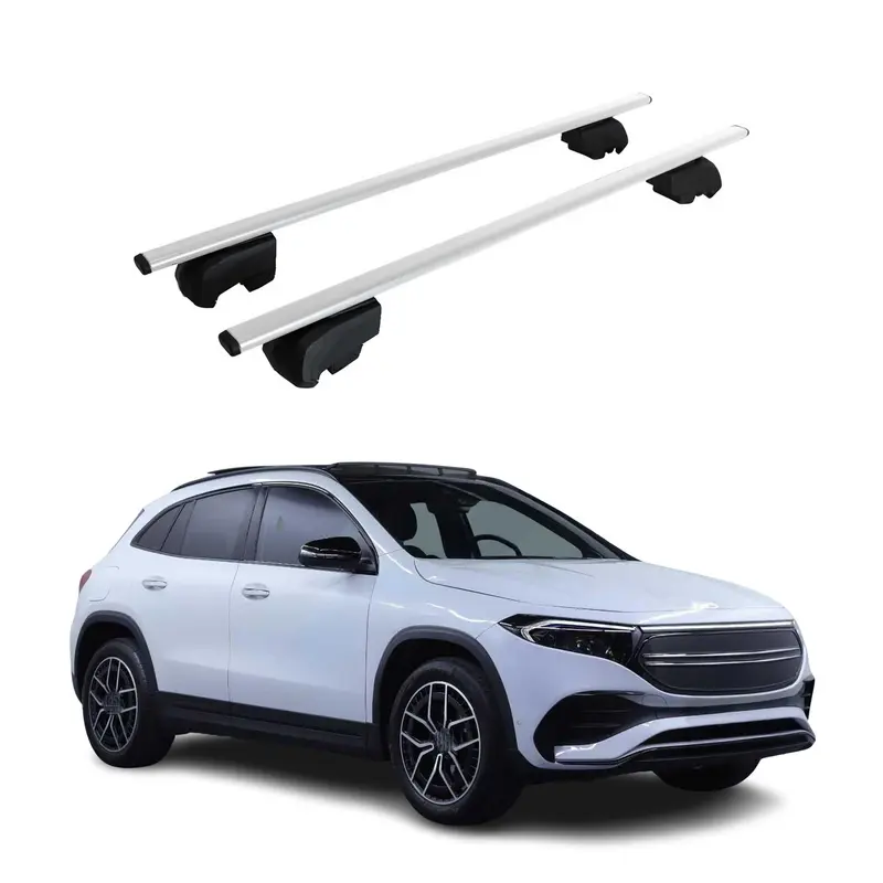 Barres de toit Transversales pour Mercedes EQA 2020-2023 Acier Argent ABE
