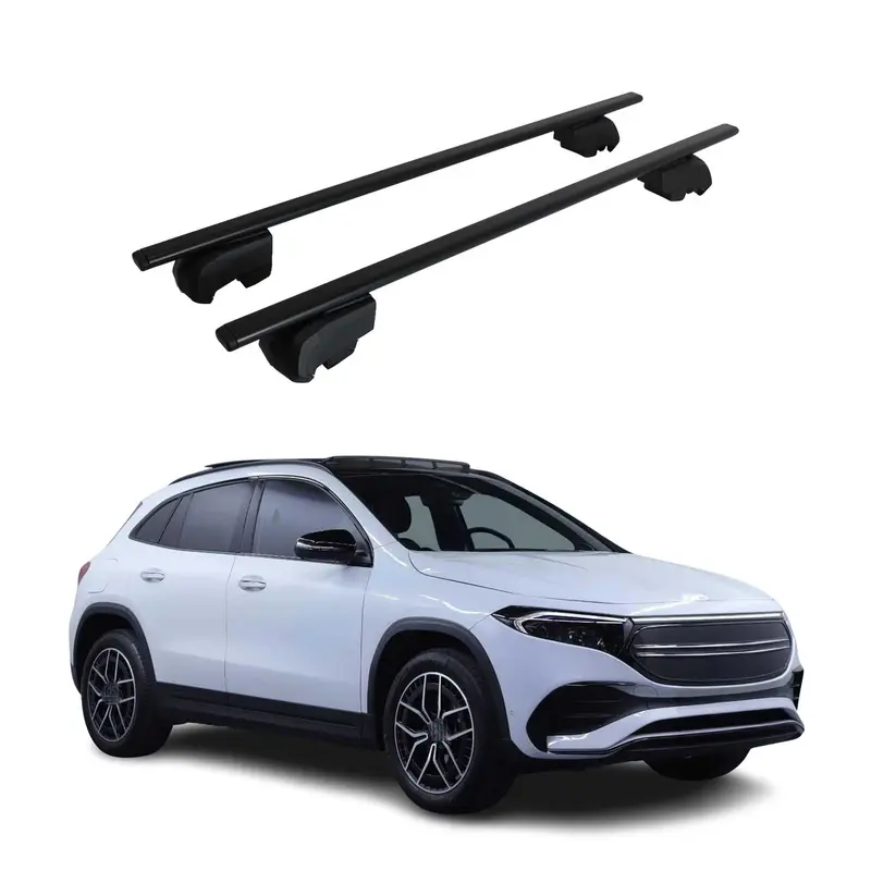 Barres de toit Transversales pour Mercedes EQA H243 2022-2026 ABE Acier Noir