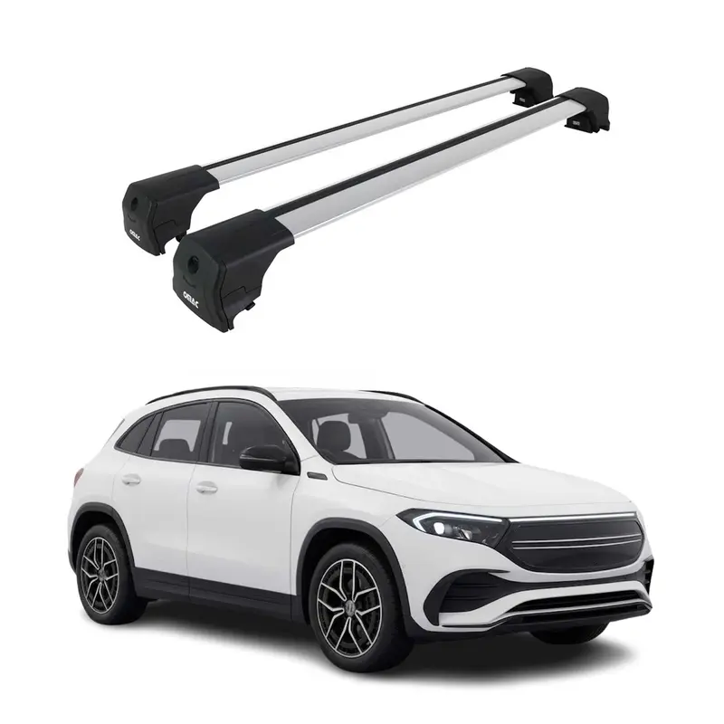 Barres De Toit Transversales pour Mercedes EQA H243 2022-2026 Alu Gris ABE
