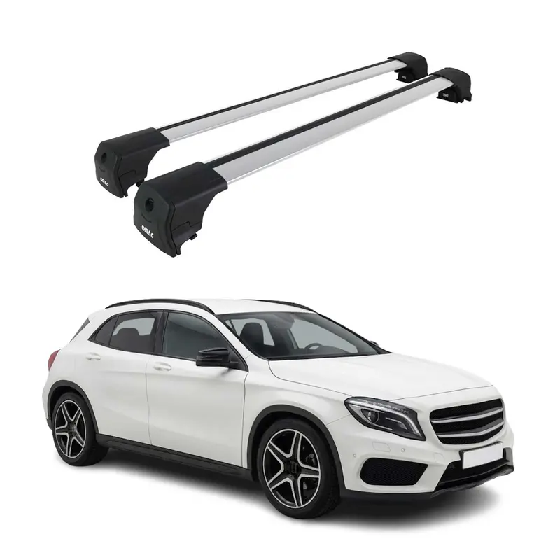 Barres De Toit Transversales pour Mercedes GLA 2014-2020 Aluminium Gris ABE
