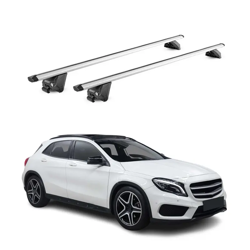 Barres de toit transversales pour Mercedes GLA X156 H247 2014-2026 Argenté ABE