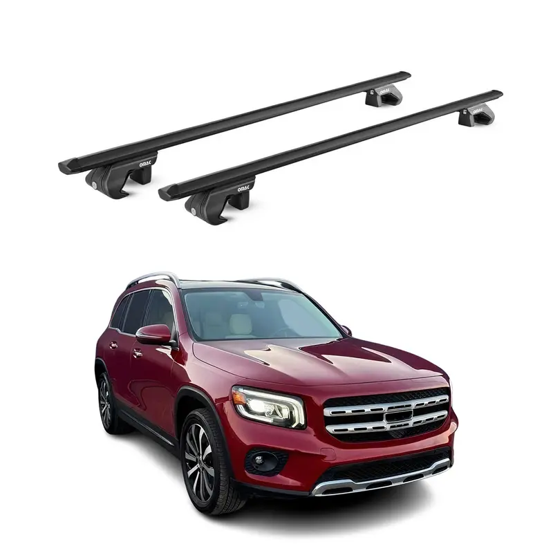Barres de toit transversales pour Mercedes GLB X247 2020-2026 5 P Noir 2x ABE