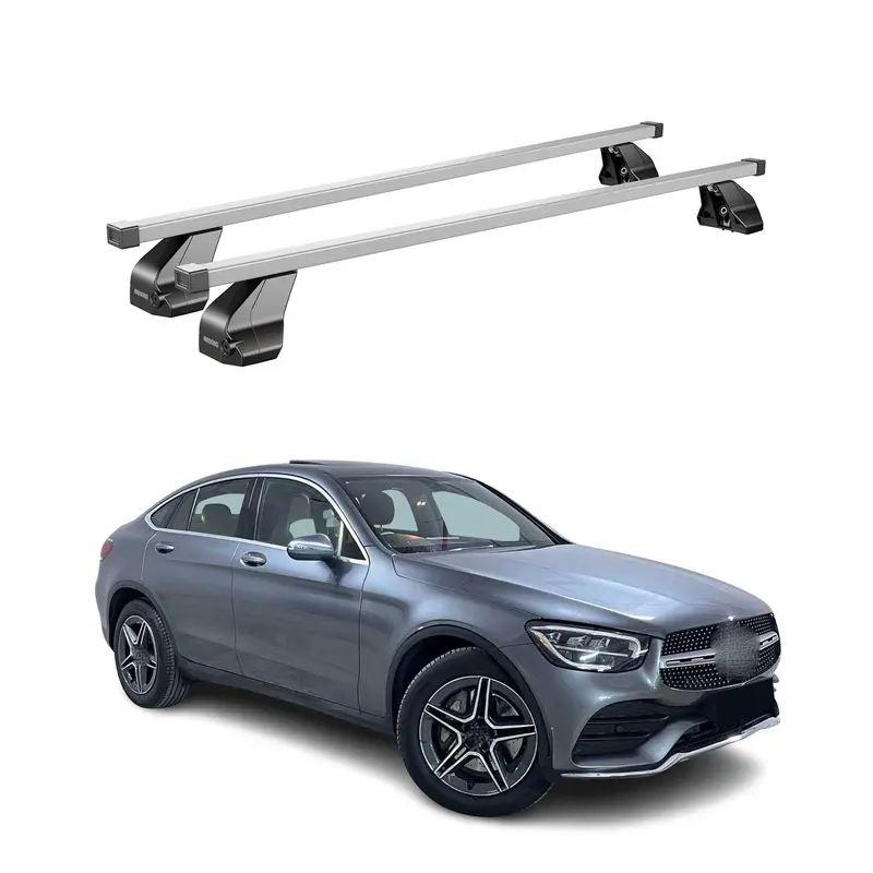 Barres de toit transversales pour Mercedes GLC C253 2020-2022 Acier Gris