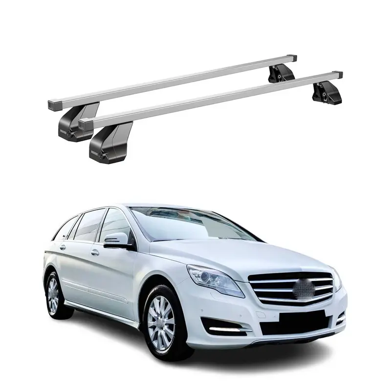 Barres de toit transversales pour Mercedes R W251 2005-2013 Acier Gris