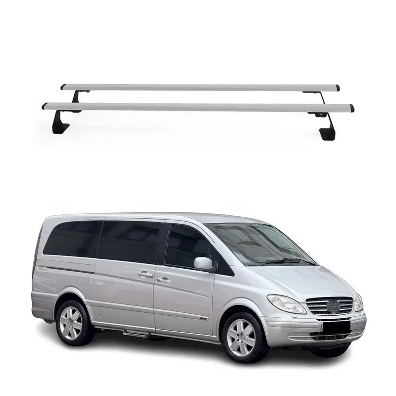 Barres de toit transversales pour Mercedes Vito W639 2003-2014 argenté