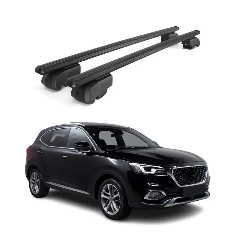 Barres de toit Transversales pour MG HS 2018-2023 Aluminium Noir ABE