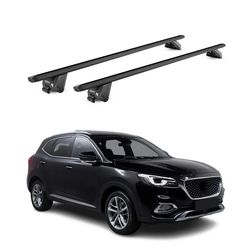 Barres de toit transversales pour MG HS I 2018-2024 Alu Noir 2 pièces ABE