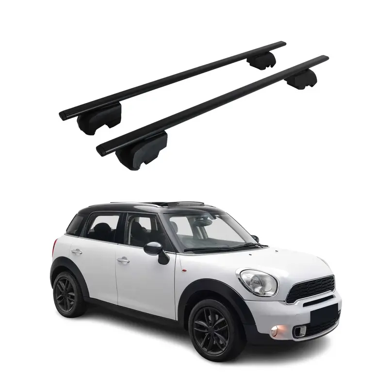 Barres de toit Transversales pour Mini Countryman 2010-2016 Acier Noir ABE