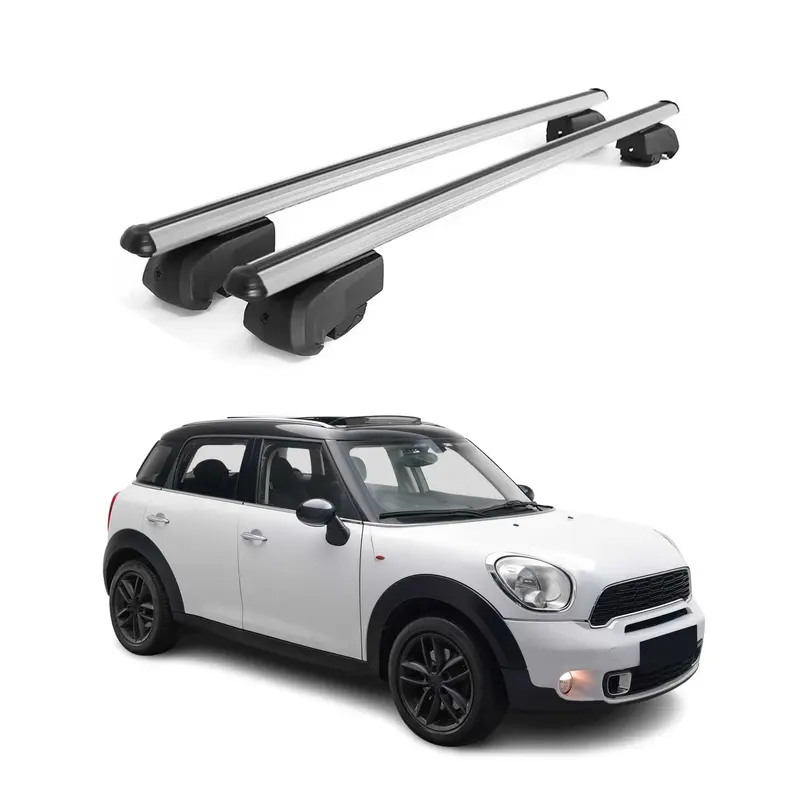 Barres de toit Transversales pour Mini Countryman R60 2010-2016 Alu Gris ABE