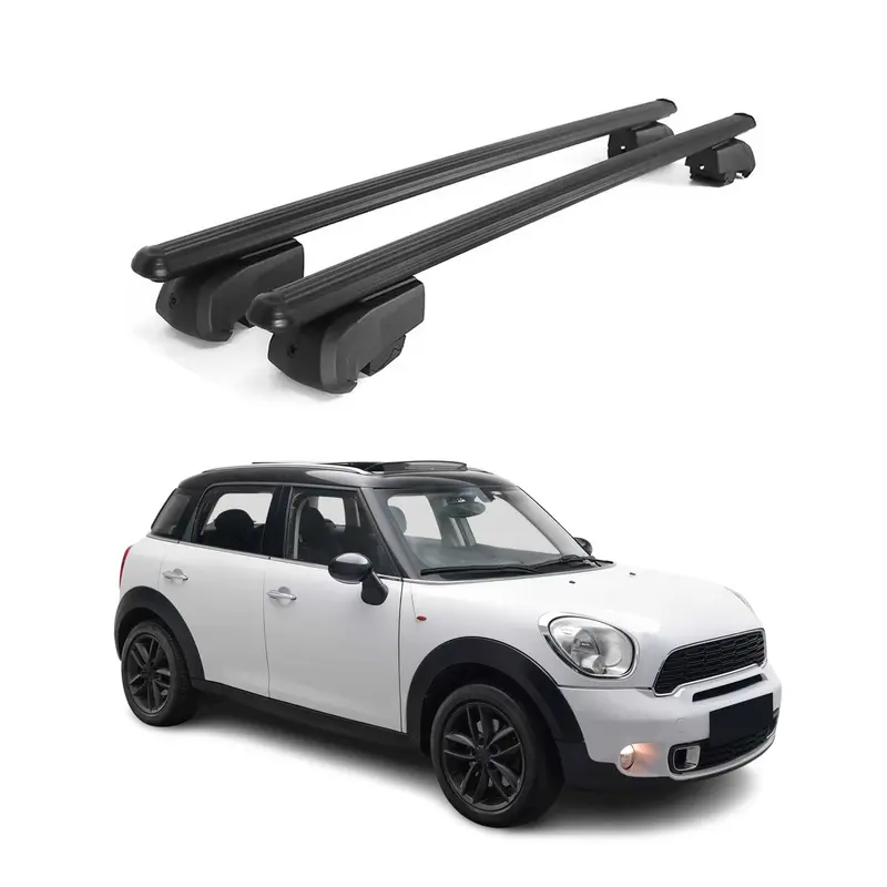 Barres de toit Transversales pour Mini Countryman R60 2010-2016 Alu Noir ABE