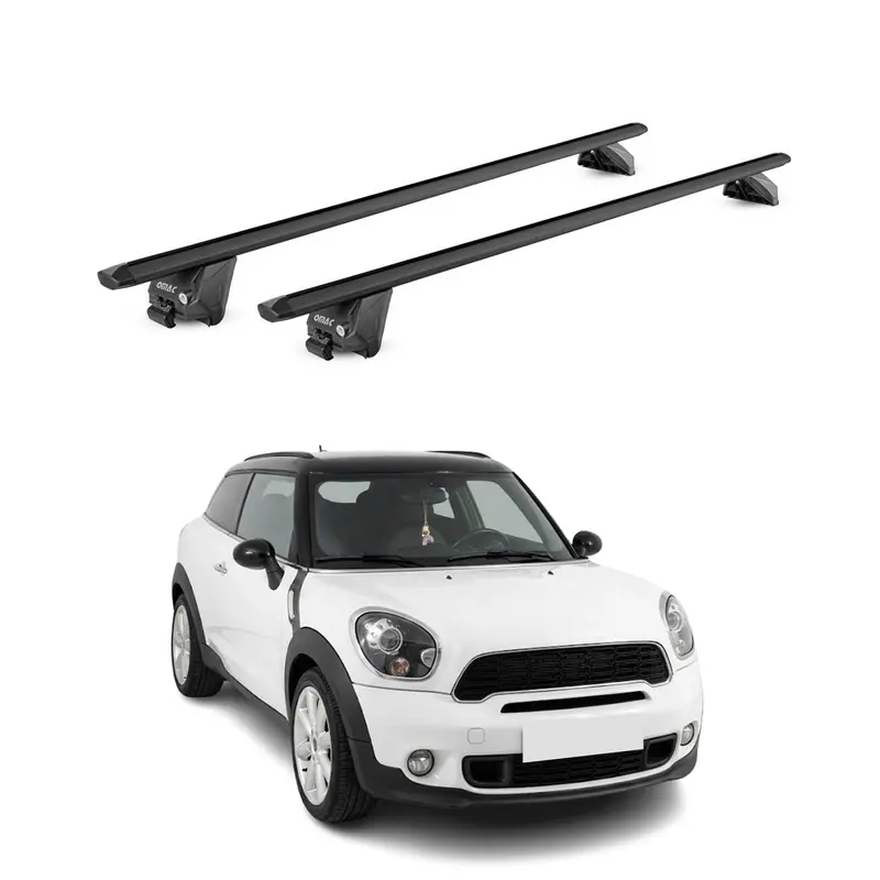 Barres de toit transversales pour Mini Paceman R61 2013-16 Alu Noir 2 pièces ABE