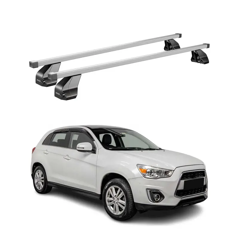 Barres de toit transversales pour Mitsubishi ASX 2010-2019 Acier Gris