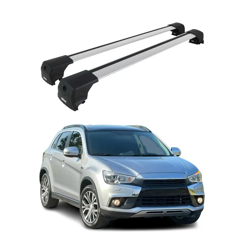 Barres De Toit Transversales pour Mitsubishi ASX 2010-2022 SUV Alu Gris ABE