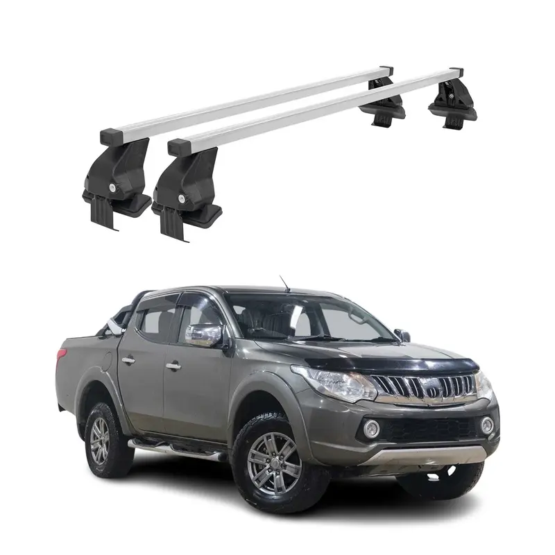 Barres de toit transversales pour Mitsubishi L200 2015-2023 Acier Gris