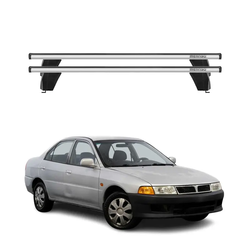 Barres de toit Transversales pour Mitsubishi Lancer VII 1995-2000 Alu Gris 2x