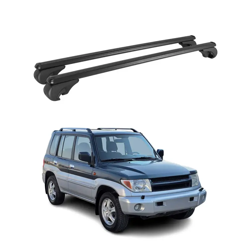 Barres de toit Transversales pour Mitsubishi Pajero III 2000-2006 TÜV Alu Noir
