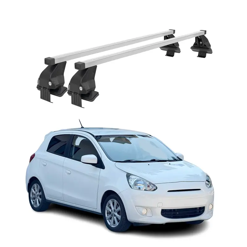 Barres de toit transversales pour Mitsubishi Spacestar 2017-2020 Acier Gris