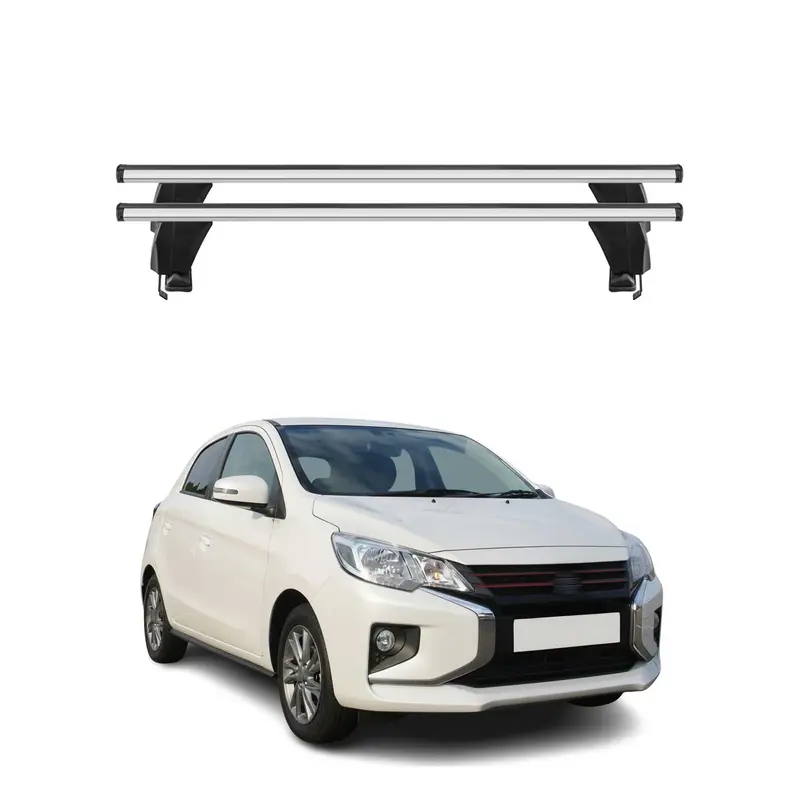 Barres de toit Transversales pour Mitsubishi Spacestar 2017-2020 Alu Gris 2x