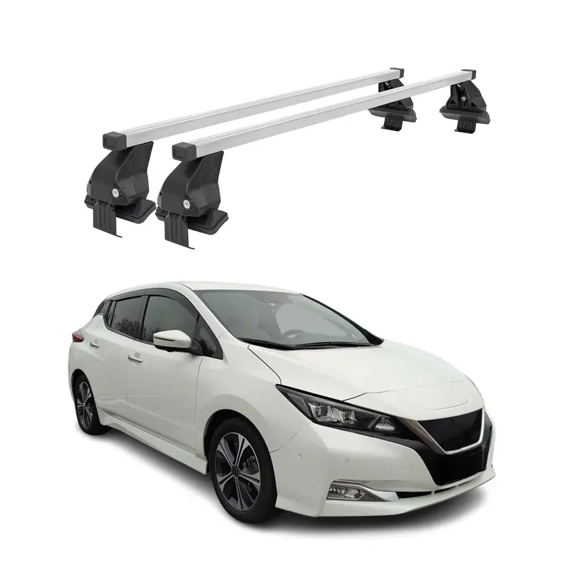 Barres de toit transversales pour Nissan Leaf 2018-2025 Acier Gris