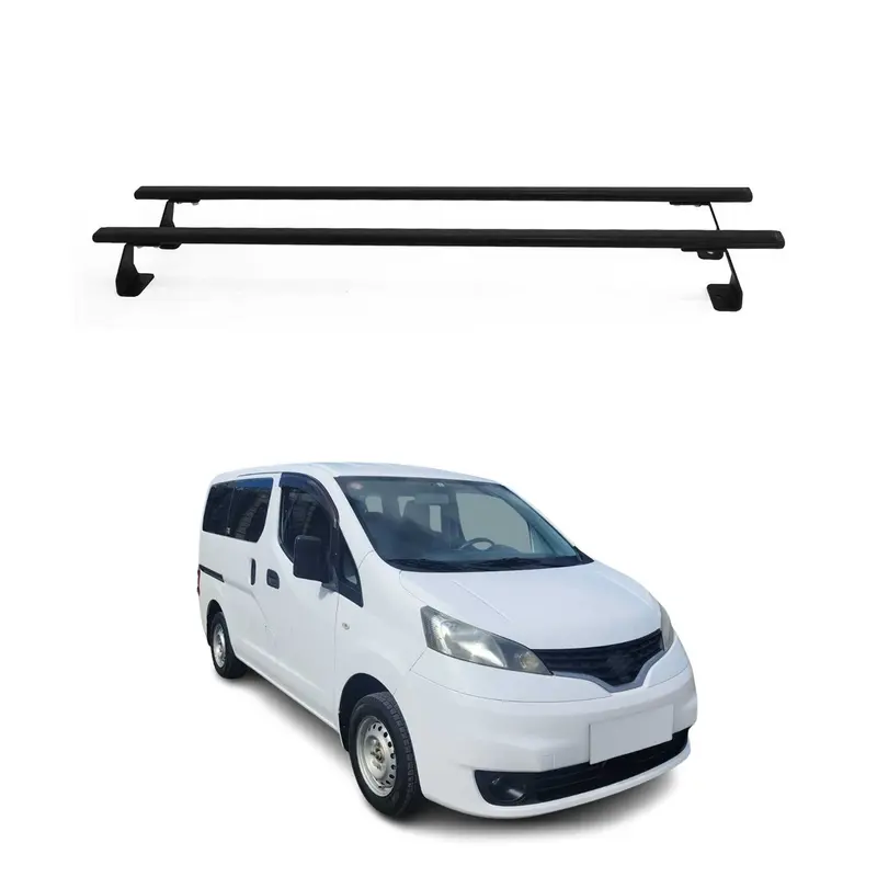 Barres de toit transversales pour Nissan NV200 2009-2020 Acier Noir 2 pcs