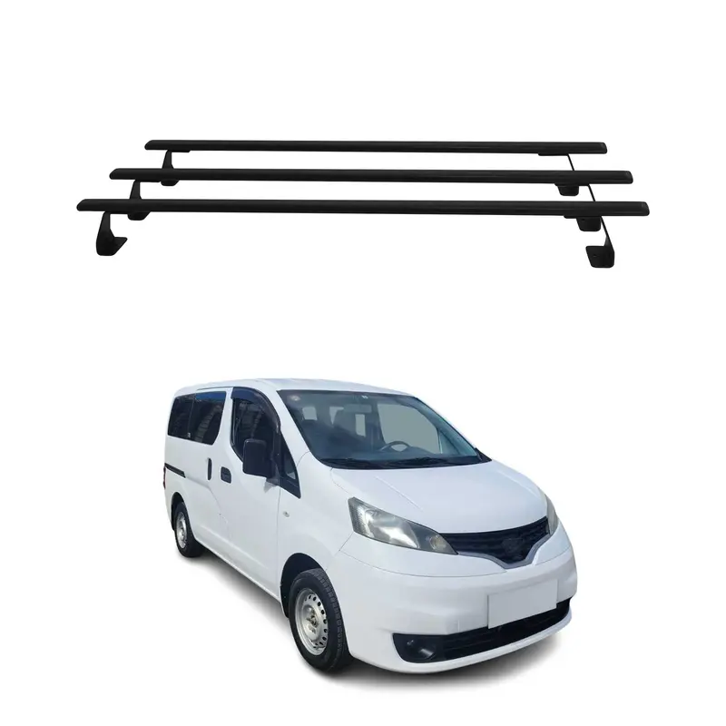 Barres de toit transversales pour Nissan NV200 2009-2020 Acier Noir 3 pcs