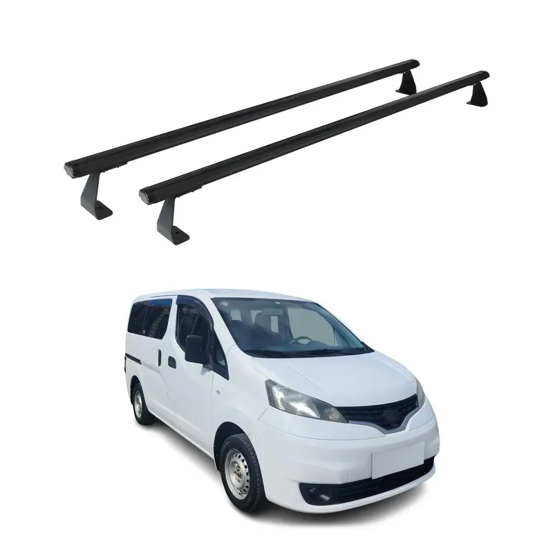 Barres de toit transversales pour Nissan NV200 2009-2020 Aluminium Noir 2 pcs