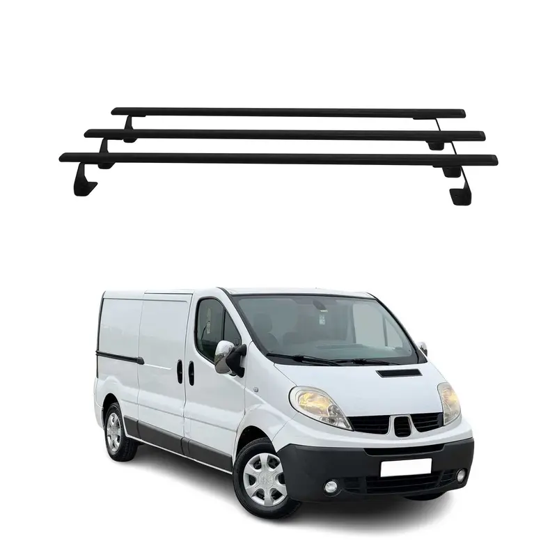 Barres de toit transversales pour Nissan Primastar 2001-2014 noir en Acier