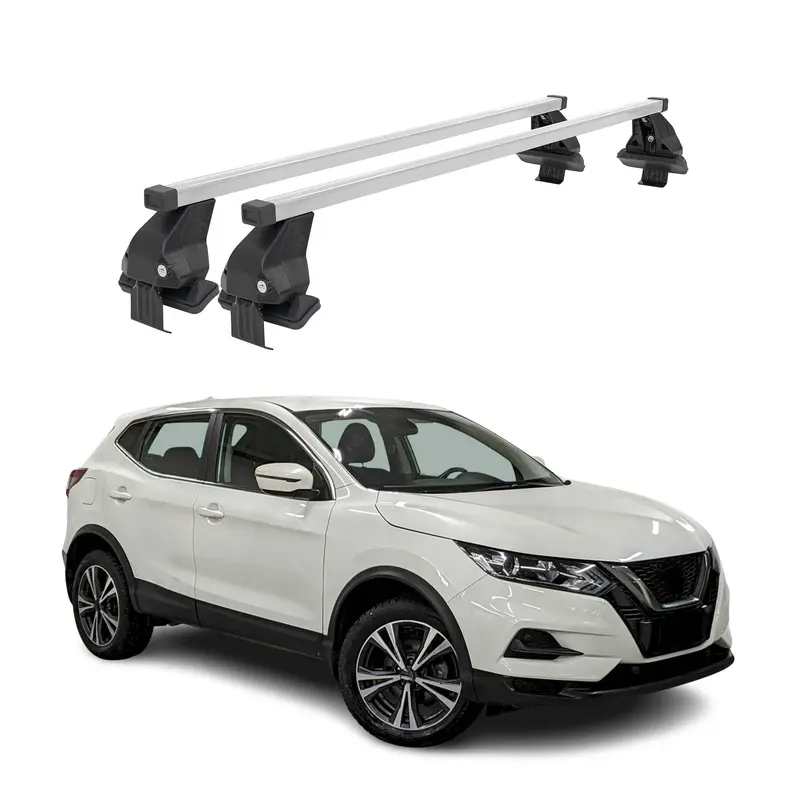Barres de toit transversales pour Nissan Qashqai J11 2017-2021 Acier Gris