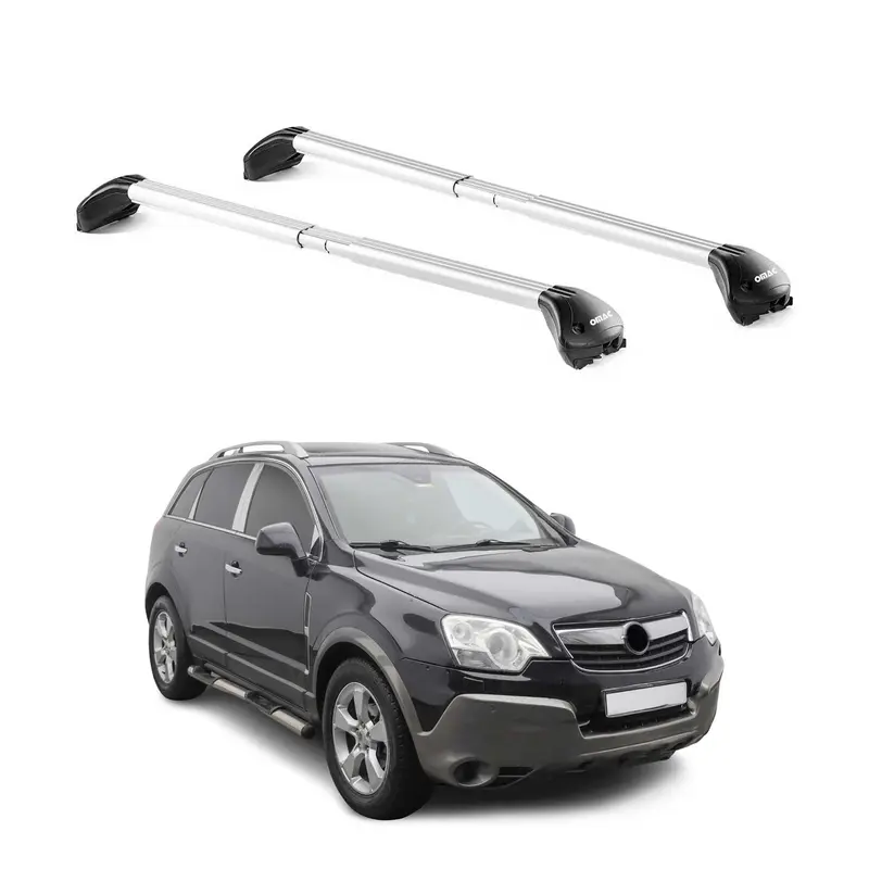 Barres de toit transversales pour Opel Antara 2006-2015 5P Gris Argenté 2x ABE