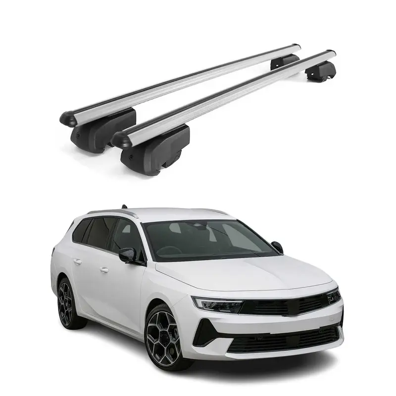 Barres de toit Transversales pour Opel Astra Sports Tourer 2021-2023 Gris ABE
