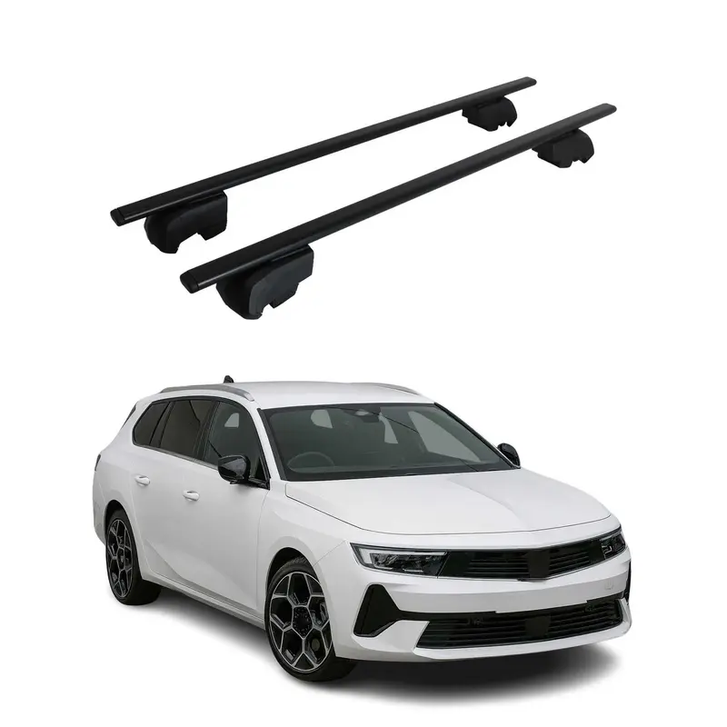 Barres de toit Transversales pour Opel Astra Sports Tourer 2021-2023 Noir ABE