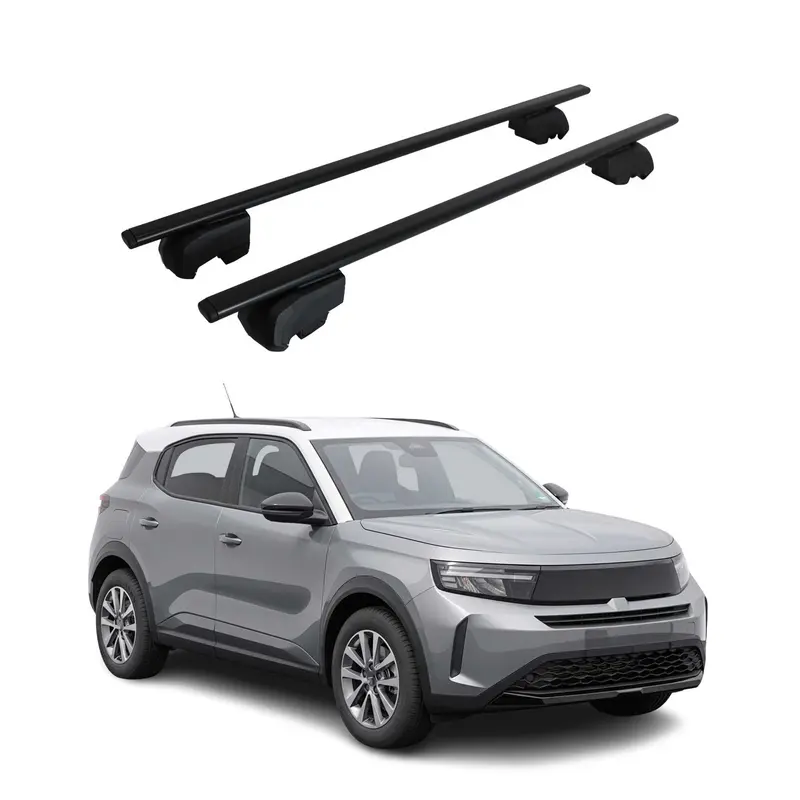 Barres de toit Transversales pour Opel Frontera 2024-2026 Acier Noir 2Pcs