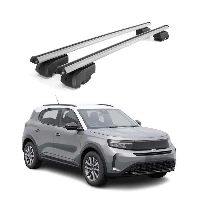 Barres de toit Transversales pour Opel Frontera 2024-2026 Aluminium Gris 2Pcs