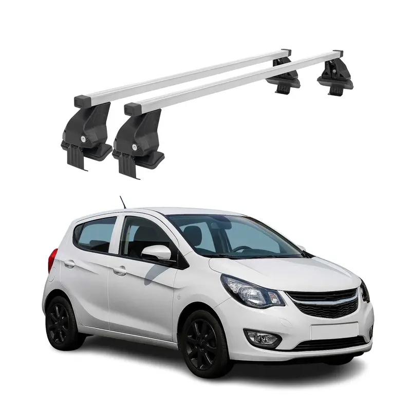 Barres de toit transversales pour Opel Karl 2015-2019 Acier Gris