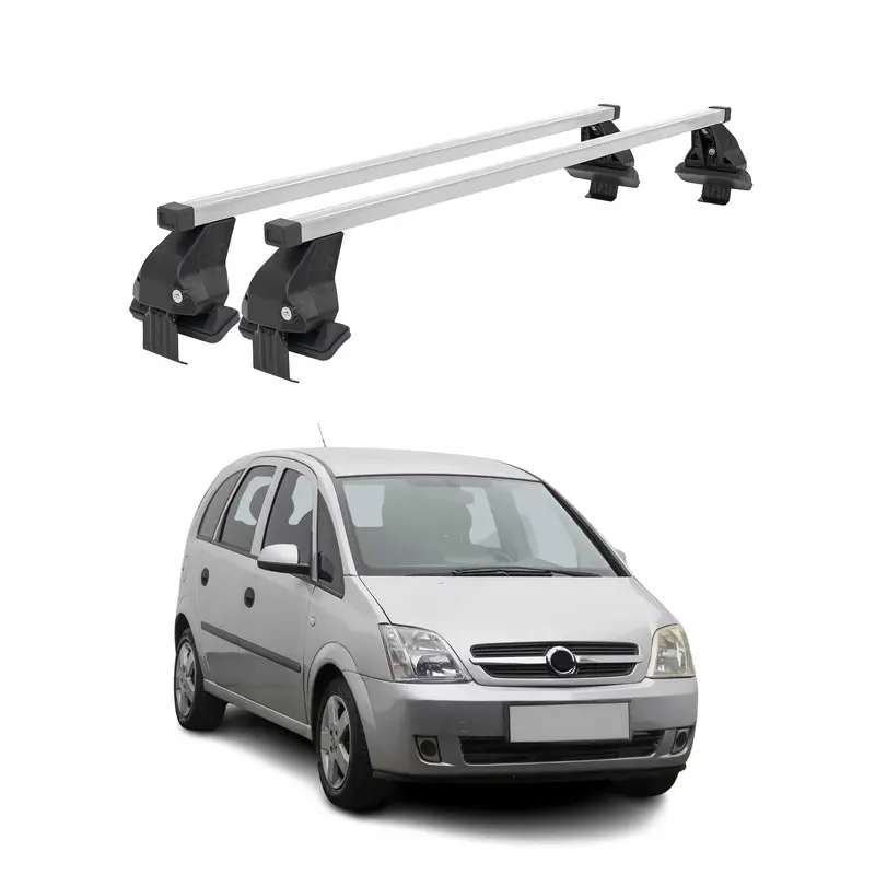 Barres de toit transversales pour Opel Meriva 2003-2009 Acier Gris